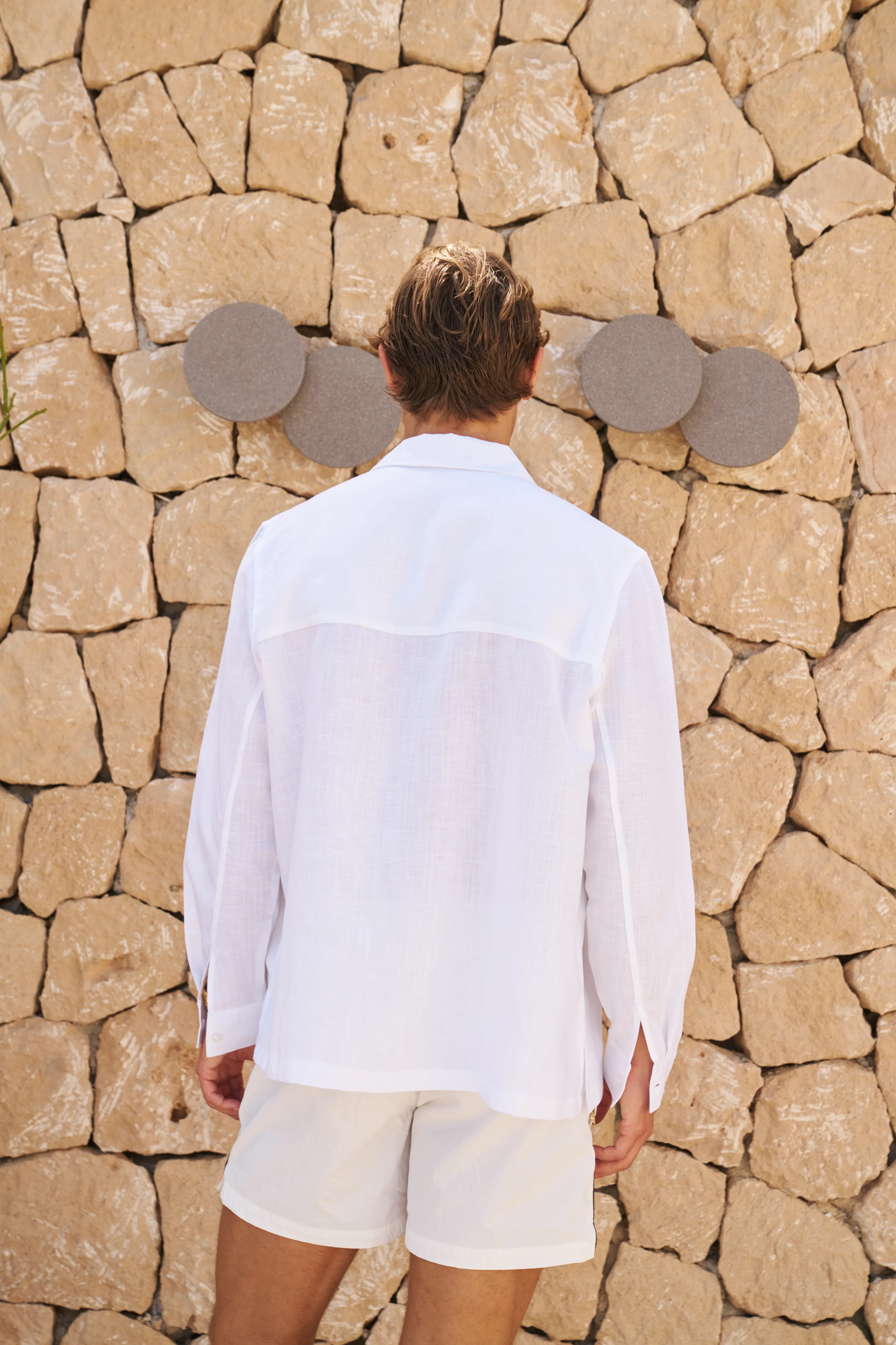 Cabo Linen Shirt (White) - Image 17