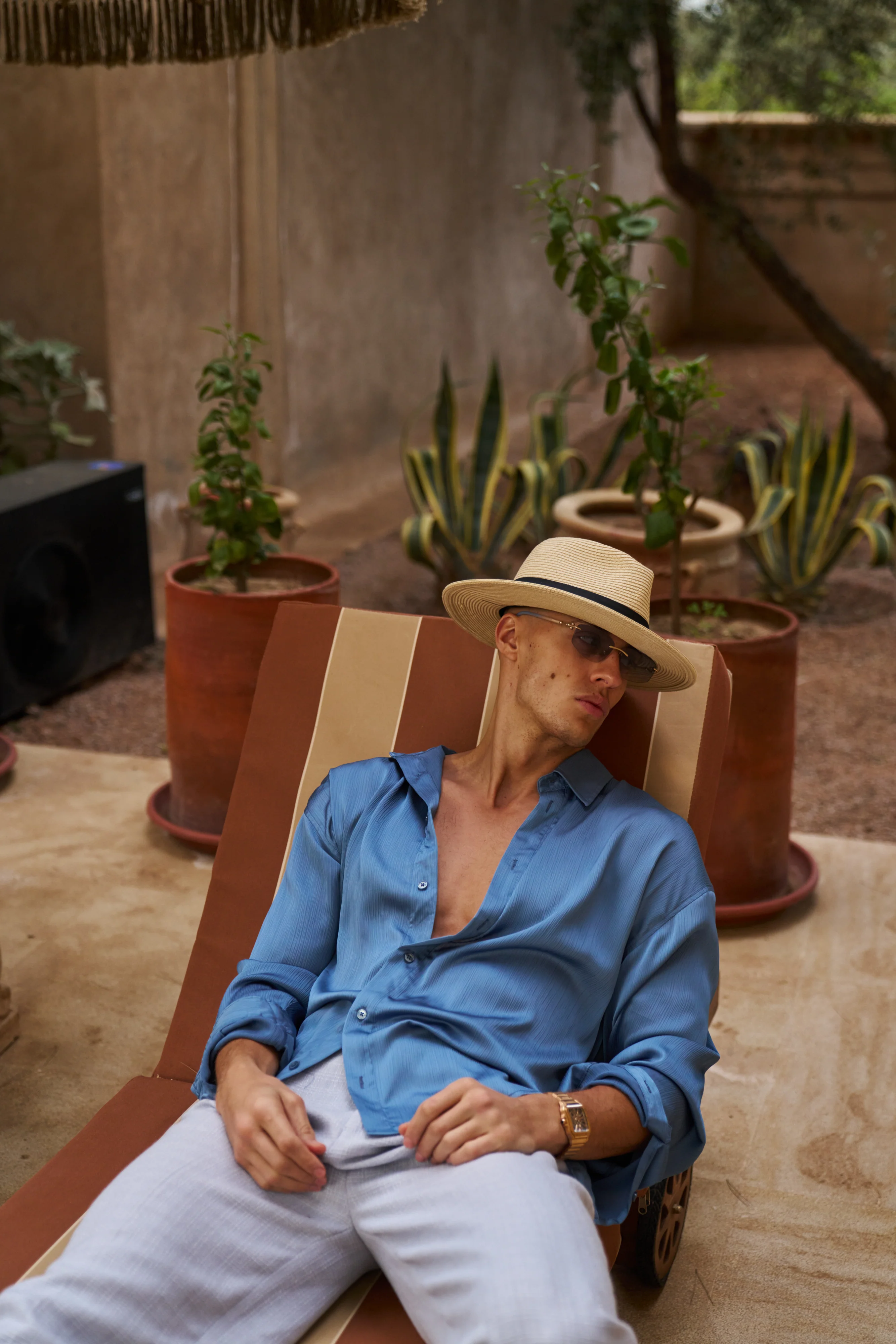 Flow Satin Shirt (Sky Blue) - Image 5