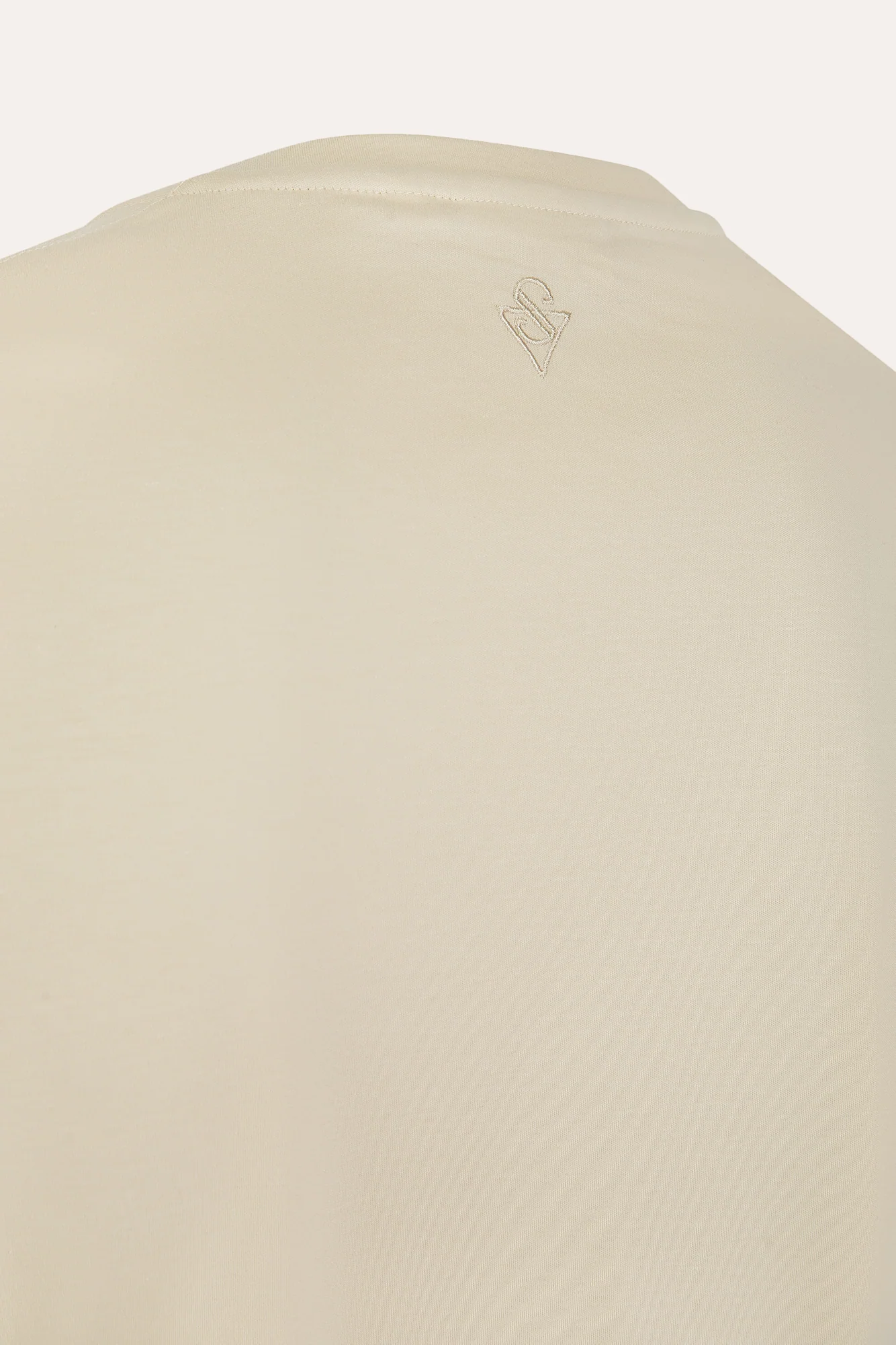 Luxe Mercerised Cotton Tee (Cream) - Image 7
