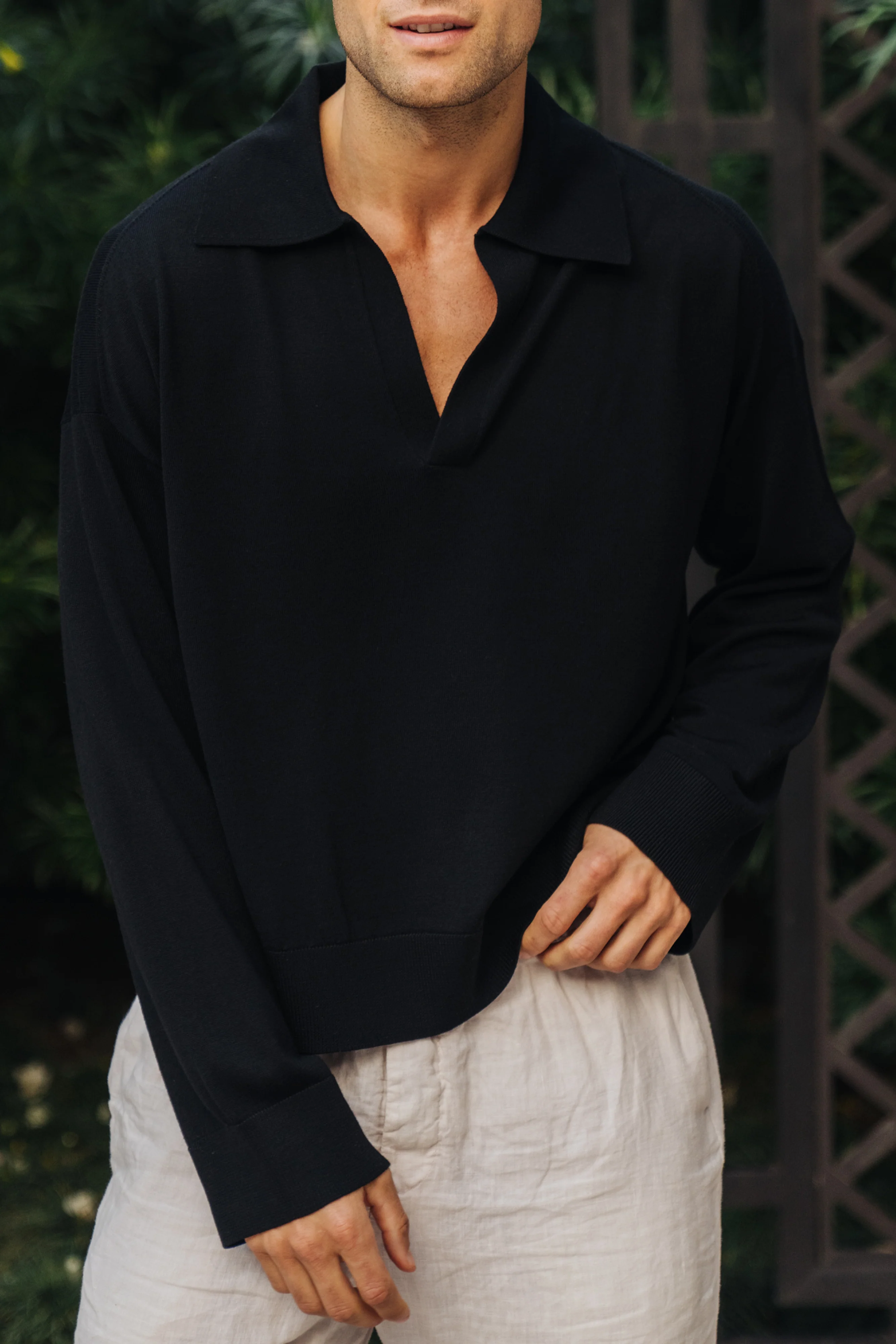 Luxe Merino Wool Long Sleeve (Black) - Image 2
