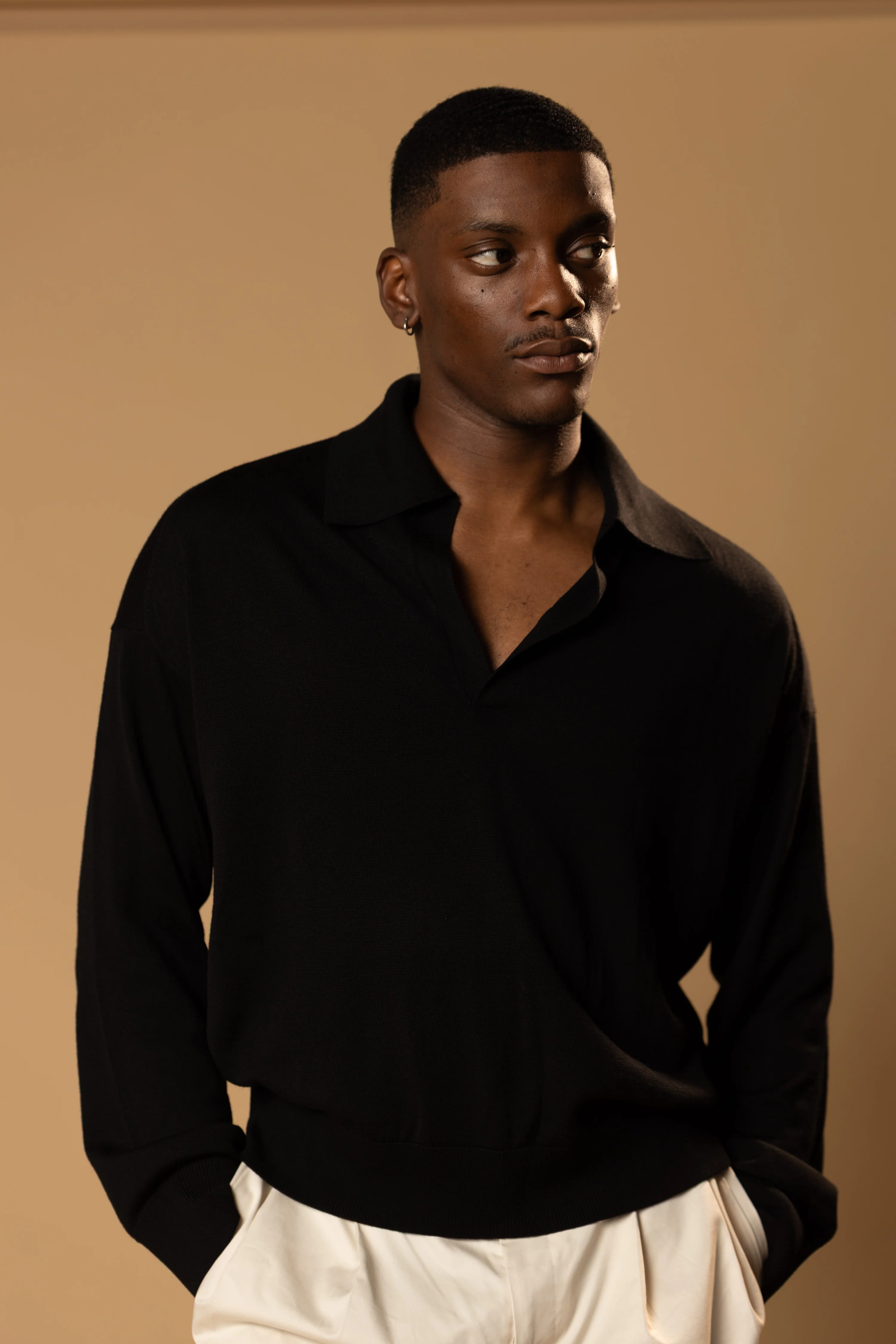Luxe Merino Wool Long Sleeve (Black) - Image 3