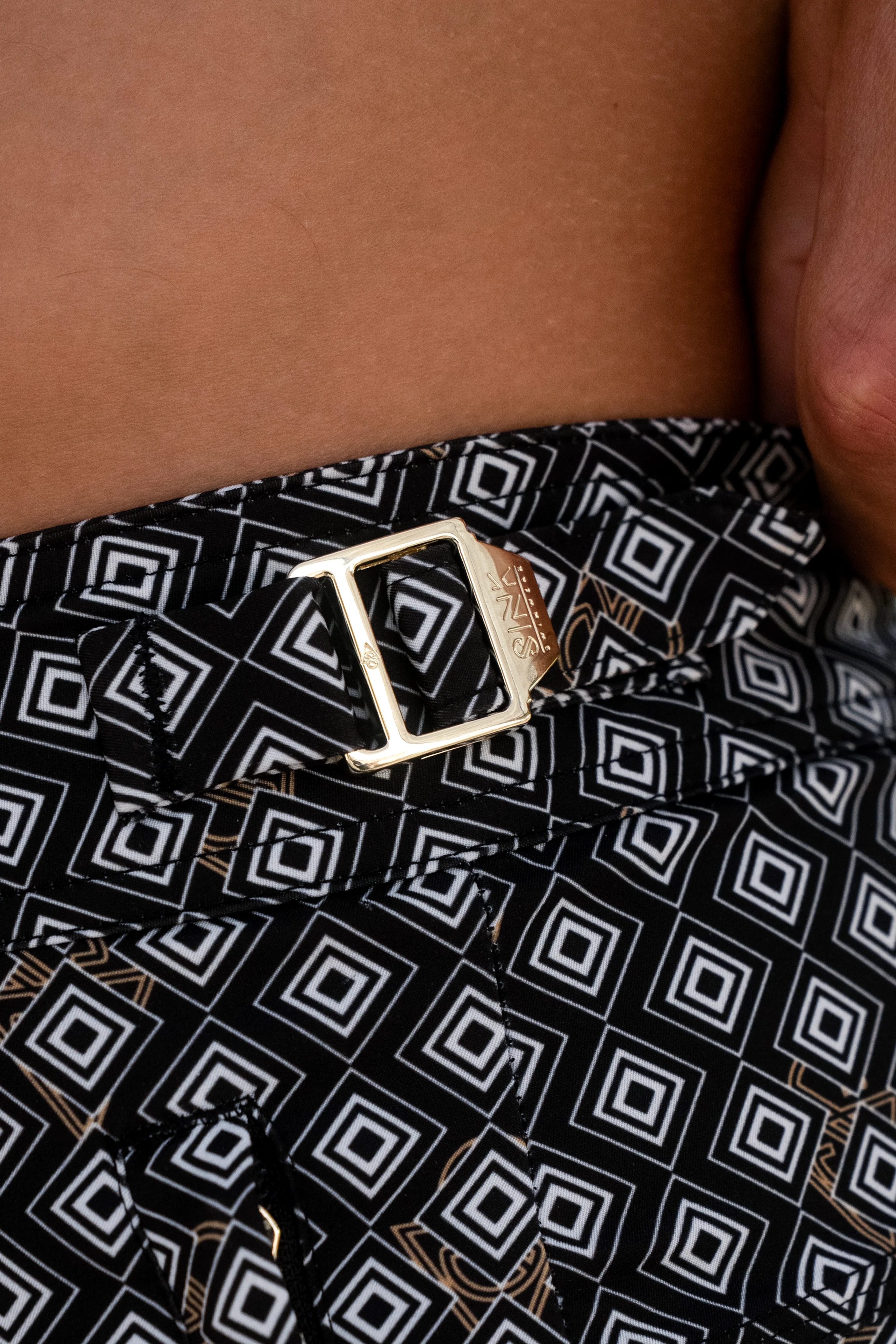 Pinnacle Tailored Black Meridian Swim Shorts - Image 2