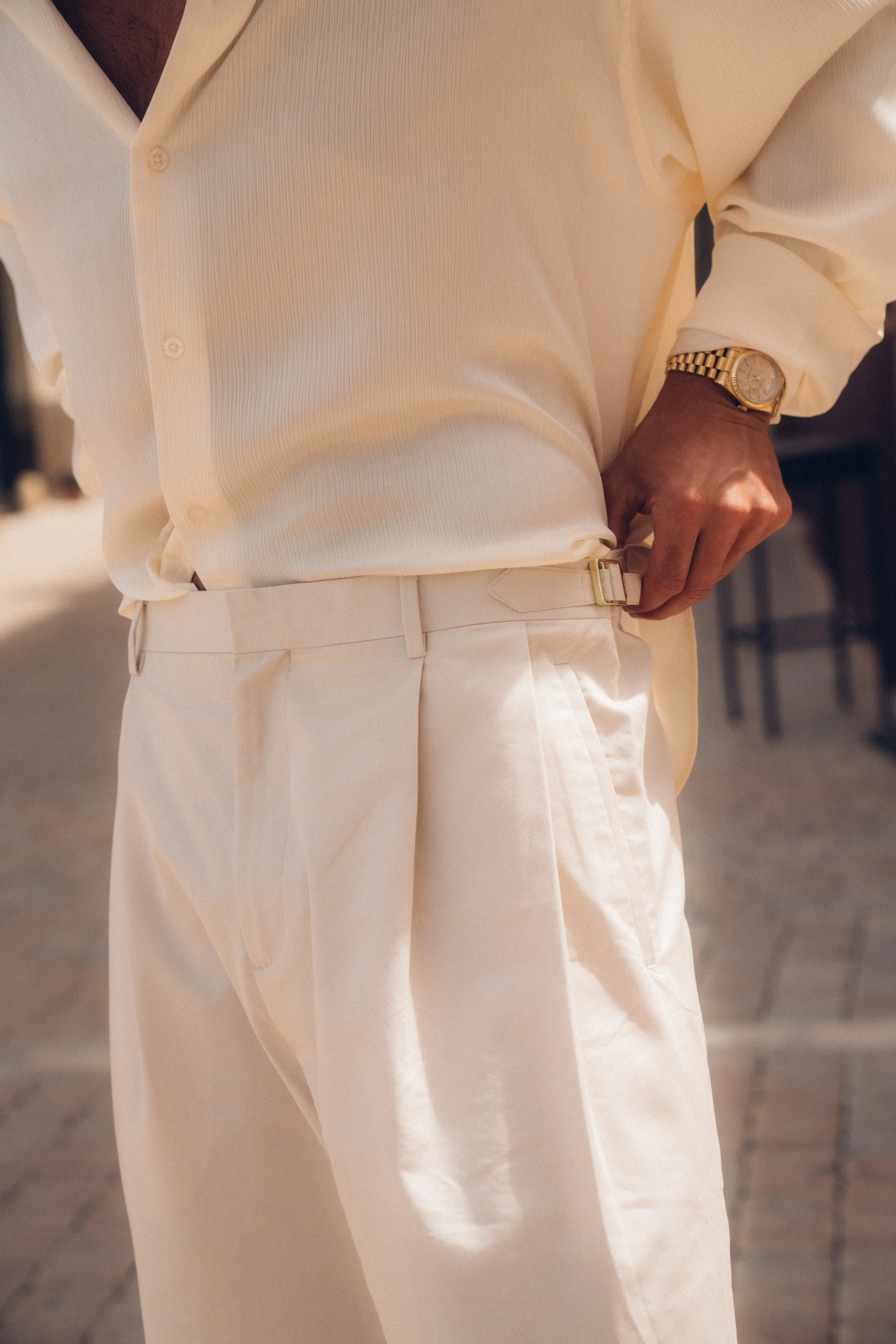 Tailored Loose Pant (Cream) - Image 13