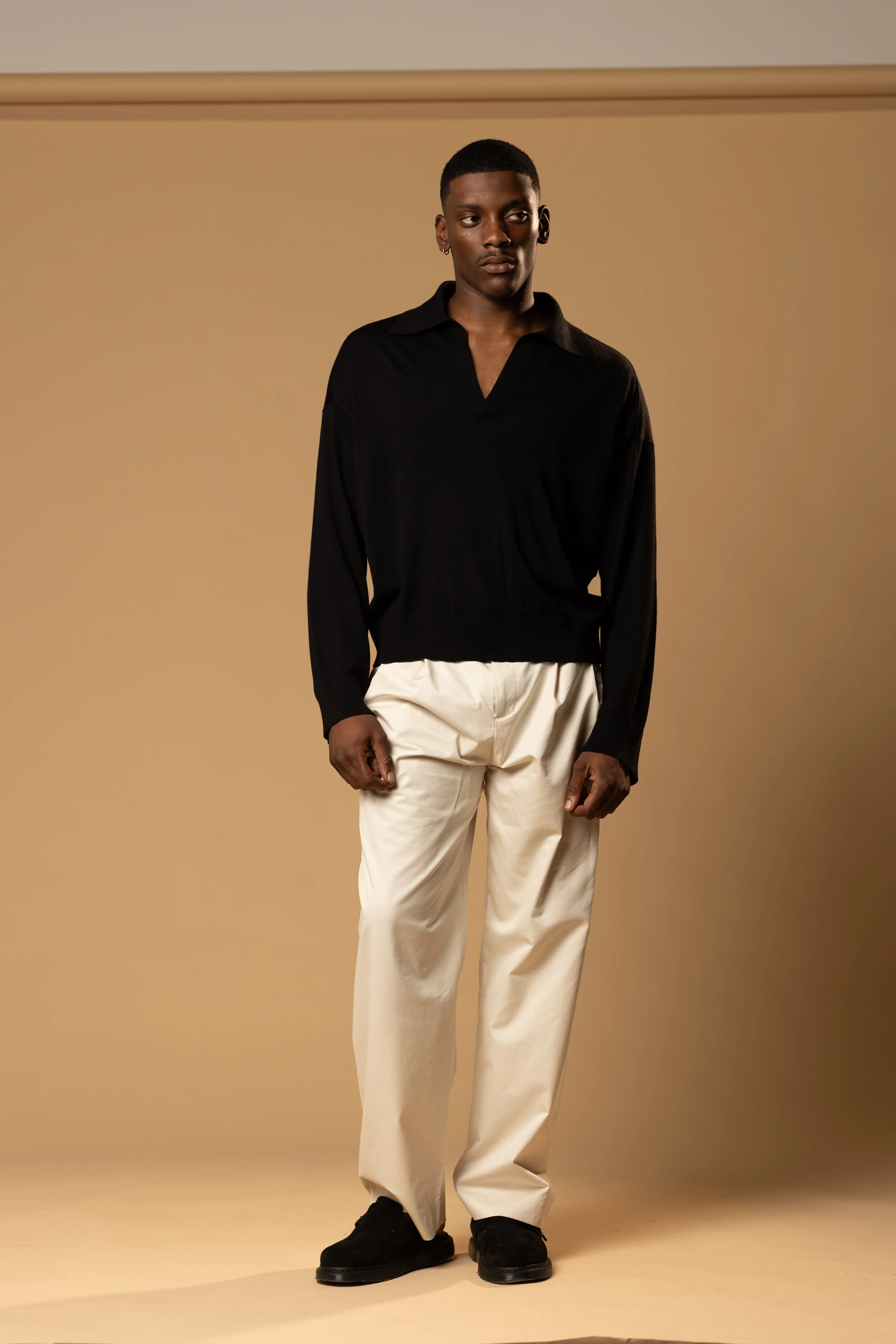 Tailored Loose Pant (Cream) - Image 3