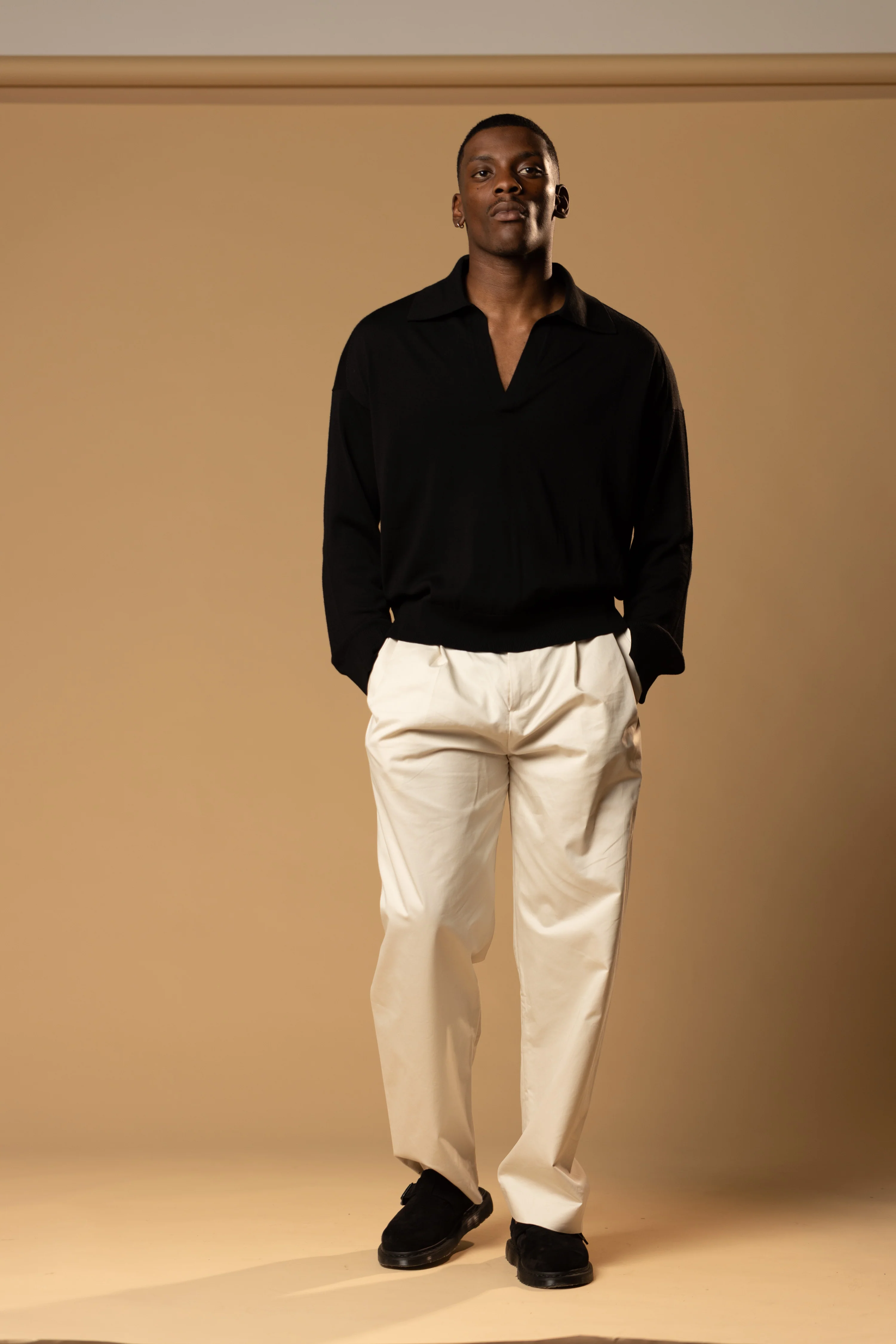 Tailored Loose Pant (Cream) - Image 5