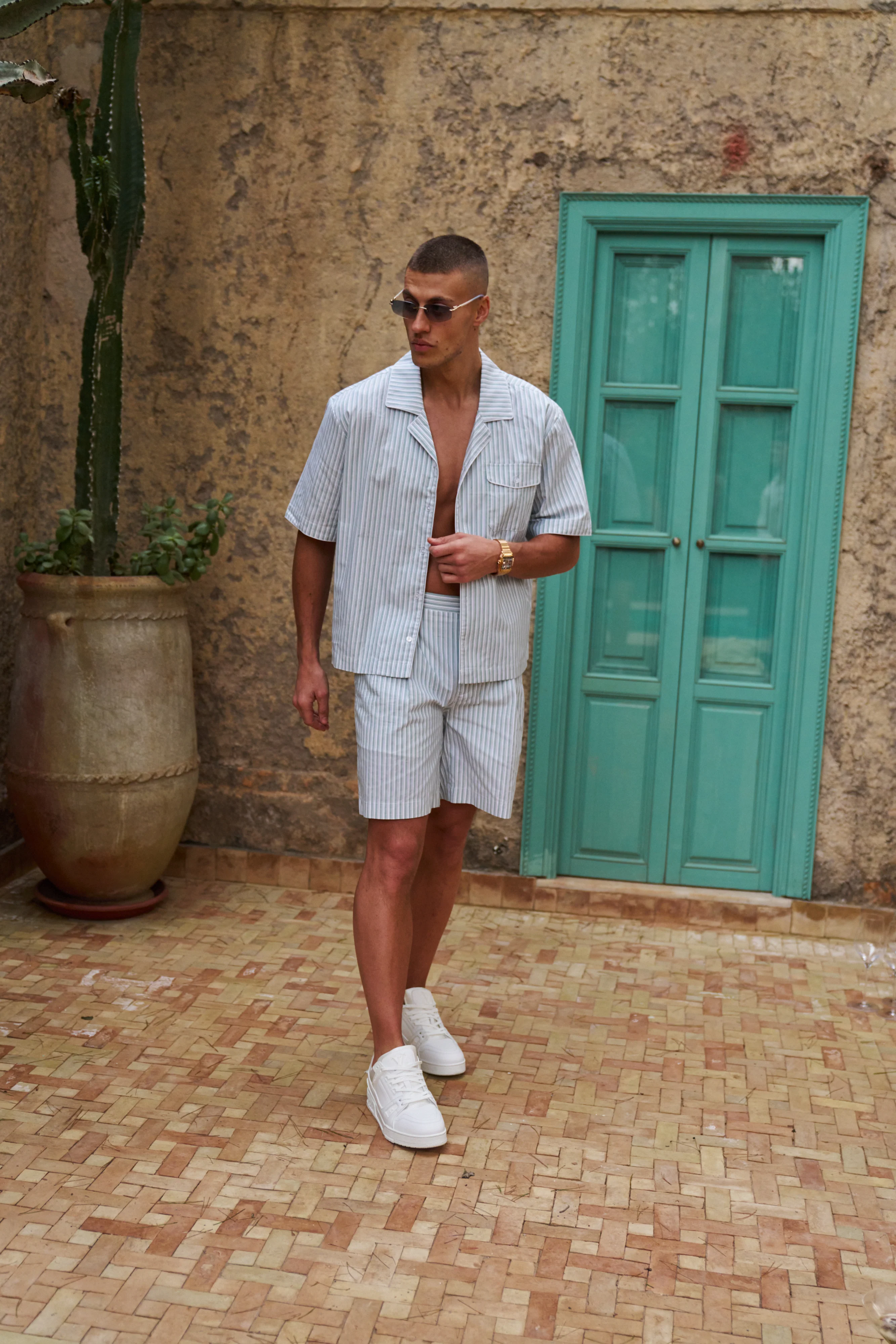 Venice Cotton Short (Green/White) - Image 6