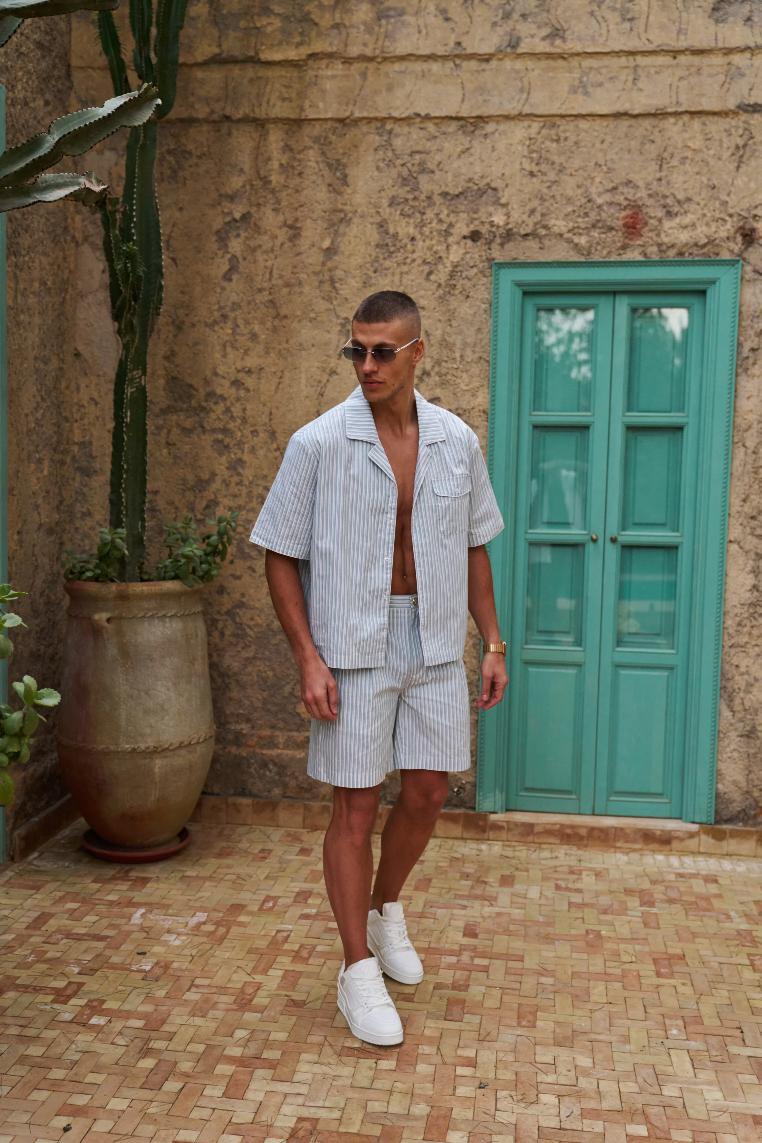 Venice Cotton Short (Green/White) - Image 17